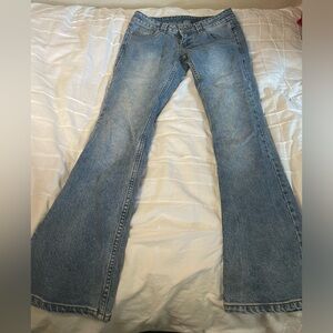 John galt, brandy Melville flare low rise jeans medium wash
